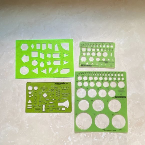 3/$20, 4 Pieces Geometric Drawings Templates Measuring Rulers for School Office - Picture 2 of 10